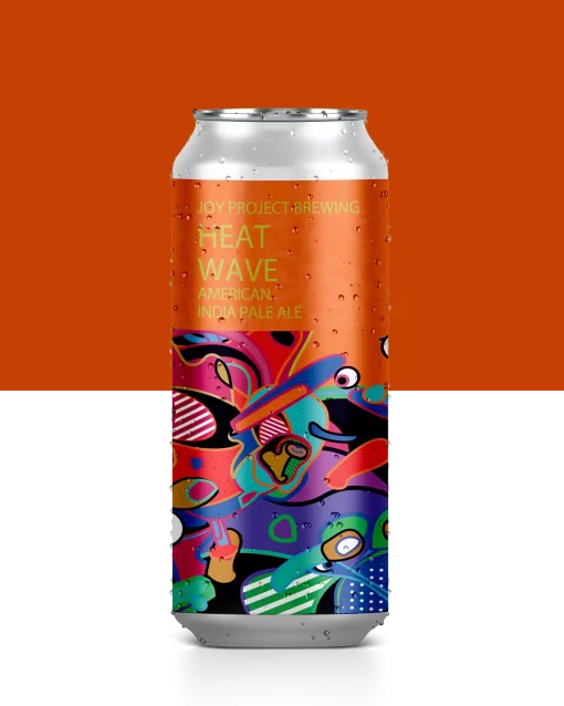 Lata de cerveja IPA artesanal Heat Wave colorida