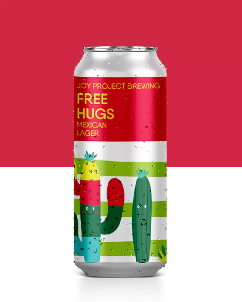 Free Hugs Joy Project Brewing Collaboration with Agrária Malte Lager - Mexican 4.5% ABV 19 IBU