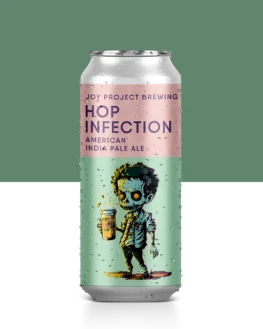 Hop Infection 6.5% ABV 62 IBU IPA - American Notas suaves de mel, nozes e casca de pão fresca, com cor dourada brilhante e corpo médio-seco. Ao beber, você experimentará casca de limão e leve dank, devido ao uso de Lorien no whirpool. O dry hop com Amarillo e Idaho7 adiciona aromas e sabores de frutas tropicais e cítricas.