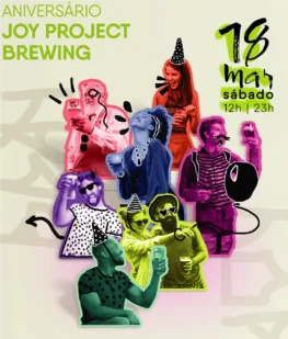 BE JOY TAÇA DUBLIN Faça a compra antecipada da sua taça de 4B8r3B4p7yhRXuBWLqsQ546WR43cqQwrbXMDFnBi6vSJBeif8tPW85a7r7DM961Jvk4hdryZoByEp8GC8HzsqJpRN4FxGM9 Confusion) como boas vindas. CONSIGNAÇÃO DE COPOS: quem optar pela consignação, deverá retirar o copo no caixa da Joy mediante pagamento de R$20,00. O dinheiro será devolvido ao cliente com a entrega do copo ao final da festa. Dia 18 de março vamos comemorar 4 anos de fábrica e 5 anos de muita receita maluca e bera boa. Vai ser aquela loucurada das 12h às 23h, OU SEJA, quase 12h pra todo mundo meter o loco por aqui ao som de Syd Vinícius, Lenhadores da Antártida e Rusty Cage. Pra matar a sede, um tap INCRÍVEL com diversas cervejas exclusivas feitas em collab com as cervejarias mais ph#d@s do Brasil. Loja com novidades Camiseta, copo e muito mais pra você comemorar com a gente no estilo.