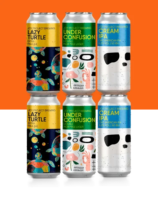 6-pack Clássicas & Lupuladas com as cervejas de linha mais vendidas e consagradas que já passaram por aqui. Lazy Turtle Joy Project Brewing Pale Ale – XPA (Extra Pale) 5.4% ABV Lazy Turtle é nossa interpretação das apas modernas, as famosas Extra Pale Ales californianas, escolhida para ser uma das a nossas allday beers, leva maltes-base suficientes para deixa-la com um corpo médio, dourada, e equilibrar com os lúpulos resinosos, florais e cítricos nortes americanos. Cerveja leve, aromática e com uma drinkability invejável. A cerveja perfeita para relaxar e beber o dia todo. Cream IPA ² Joy Project Brewing IPA - American 6.2% ABV 50 IBU Cream IPA 2.0 é um verdadeiro Smoothie de Frutas Cítricas. Uma Oat Cream IPA incrivelmente cremosa, com maciez proporcionada pela adição massiva de aveia. Amarillo e Mosaic criam um perfil de frutas amarelas maduras, que vão te proporcionar uma nova experiência para um estilo mundialmente consagrado. Under Confusion Joy Project Brewing Lager - IPL (India Pale Lager) 8.4% ABV 80 IBU Desconstruímos alguns conceitos e trouxemos nossa Double India Pale Lager com os lúpulos Mosaic, Citra e Cascade! Com uma pitada de aveia em sua base, lúpulos que trazem frescor, mantendo o amargor redondo e fermento lager, imergimos em uma deliciosa confusão de sabores!