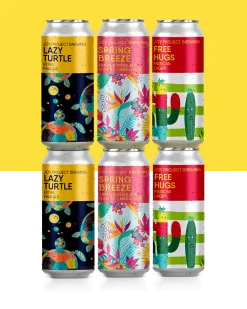 Lazy Turtle Joy Project Brewing Pale Ale – XPA (Extra Pale) 5.4% ABV Lazy Turtle é nossa interpretação das apas modernas, as famosas Extra Pale Ales californianas, escolhida para ser uma das a nossas allday beers, leva maltes-base suficientes para deixa-la com um corpo médio, dourada, e equilibrar com os lúpulos resinosos, florais e cítricos nortes americanos. Cerveja leve, aromática e com uma drinkability invejável. A cerveja perfeita para relaxar e beber o dia todo. Spring Breeze Joy Project Brewing Sour - Smoothie / Pastry 5.2% ABV 3 IBU Spring Breeze é frutada, azeda e assustadoramente deliciosa. O lactobacillus buchneri traz à cerveja notas de abacaxi e pessego, enquanto uma dose pesada de maracujá e goiaba transformam tudo em uma festa de frutas tropicais. A adição de lactose em pequenas proporçoes, deixa-a com tom macio e aveludado. Ao primeiro gole você se sentirá como numa manhã de sol de primavera. Free Hugs Joy Project Brewing Collaboration with Agrária Malte Lager – Mexican 4.5% ABV 19 IBU Joy Free Hugs é uma mexican lager autentica, feita com grits de milho, malte pilsen nacional e o clássico lúpulo alemão Hallertau Mittelfrüh, seu perfil de malte apresenta uma leveza absurda e um drinkability incrível. O brilho continua por seu perfeito equilíbrio e drinkabilility invejável, notas de cereais se destacam juntamente com o perfil picante, floral e leve cítrico, cerveja perfeita para o nosso clima tropical, prepare o seu limão e bora curtir junto com os amigos, porque essa cerveja meus amigos, é para beber o dia todo.
