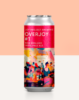 OverJoy #1 é uma American IPA que combina os lúpulos Citra, Amarillo e Simcoe em uma festa de aromas e sabores. A cerveja tem uma cor amarelo dourado, com uma espuma branca e cremosa. No aroma, você sentirá notas cítricas de grapefruit, lima e laranja, além de frutas tropicais e um toque de pinho e ervas. No paladar, a cerveja é refrescante, amarga e equilibrada, com um final seco e limpo. A OverJoy #1 é uma cerveja que vai te surpreender com sua qualidade e personalidade. Não deixe de experimentar essa IPA incrível. Você vai ficar overjoyed! OverJoy #1 Joy Project Brewing IPA - American 6.6% ABV 40 IBU