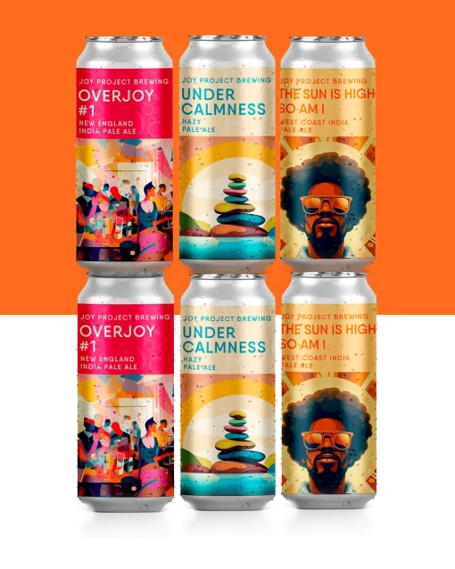 Apresentamos o 6-Pack Fresh Hop Drops, uma seleção exclusiva das mais recentes cervejas lupuladas da Joy Project. Desfrute do frescor vibrante do lúpulo em cada gole. The Sun Is High So Am I Joy Project Brewing IPA - American 6.6% ABV 60 IBU THE SUN IS HIGH SO AM I é uma West Coast American IPA que vai te encantar com sua variedade de aromas e sabores. Ela é elaborada com lúpulos Mosaic, Centennial e Strata, que conferem notas de pinho, frutas maduras e cítricas que evocam a luz e a vitalidade. Seu amargor é forte e seu corpo é suave. Uma cerveja para quem procura aventura e diversão. Mas não se esqueça: ela pode te deixar tão “high” quanto o sol! OverJoy #1 Joy Project Brewing IPA - American 6.6% ABV 40 IBU OverJoy #1 é uma American IPA que combina os lúpulos Citra, Amarillo e Simcoe em uma festa de aromas e sabores. A cerveja tem uma cor amarelo dourado, com uma espuma branca e cremosa. No aroma, você sentirá notas cítricas de grapefruit, lima e laranja, além de frutas tropicais e um toque de pinho e ervas. No paladar, a cerveja é refrescante, amarga e equilibrada, com um final seco e limpo. A OverJoy #1 é uma cerveja que vai te surpreender com sua qualidade e personalidade. Não deixe de experimentar essa IPA incrível. Você vai ficar overjoyed! Under Calmness Joy Project Brewing Pale Ale - New England / Hazy 5.1% ABV 40 IBU Sinta a leveza de uma brisa suave, o toque do sol acariciando sua pele. Na Under Calmness, a magia ganha forma. Aromas poderosos de pinho e frutas tropicais dançam no ar, despertando seus sentidos para uma experiência transcendental.