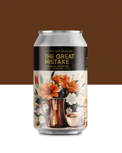 The Great Mistake 2023 Ă© uma Imperial Porter que combina malte torrado, malte caramelo, cafĂ© Mezzanotte do Moka Clube, baunilha e cacau. Com notas distintas de chocolate ao leite, creme, caramelo, melaço, amĂȘndoas e frutas secas, essa cerveja proporciona uma experiĂȘncia sensorial Ășnica, evocando a sensação prazerosa de saborear um FrapĂȘ de capuccino. Sua textura luxuosa e encorpada torna cada gole uma experiĂȘncia intensa e envolvente, revelando uma complexidade de sabores cativante. Esta versĂŁo representa uma evolução refinada da cerveja lançada em 2019, com uma amplificação ainda maior de riqueza e complexidade em seus sabores. The Great Mistake - 2023 Joy Project Brewing Porter - Imperial / Double 12% ABV 50 IBU