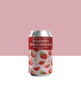 STRAWBERRY VANILLA MILKSHAKE Smoothie Cream Sour em lata da Joy Project Brewing