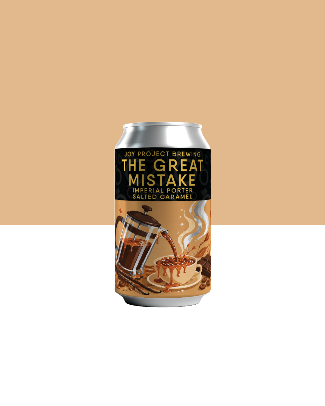 THE GREAT MISTAKE 2026 Salted Caramel Double Pastry Stout em lata da Joy Project Brewing