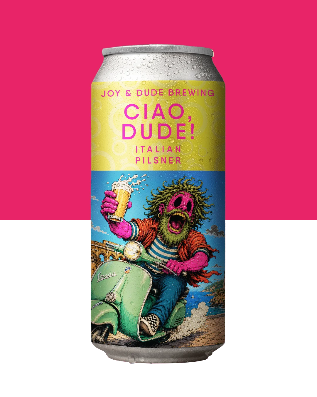 CIAO, DUDE! Italian Pilsner em lata da Joy Project Brewing em collab com Dude Brewing