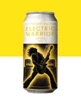 ELECTRIC WARRIOR Juicy IPA em lata da Joy Project Brewing