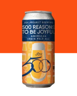 500 REASONS TO BE JOYFUL American IPA em lata da Joy Project Brewing
