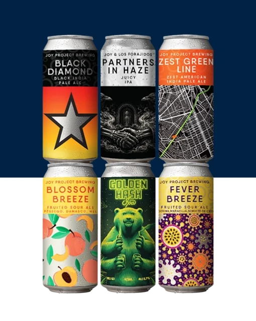 Seis latas do 6-Pack Joy Lançamentos de Setembro