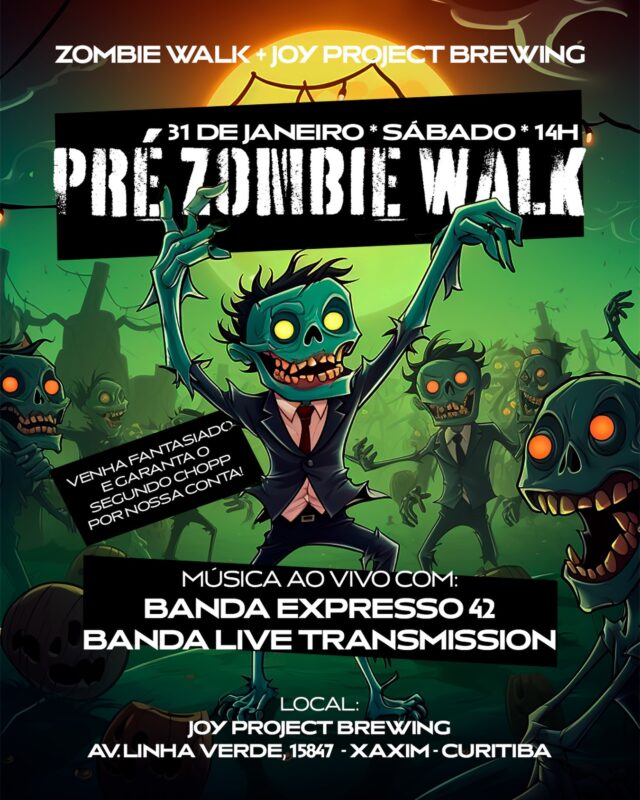 A contagem regressiva já começou… 🧟‍♂️ • Joy Project Brewing Curitiba