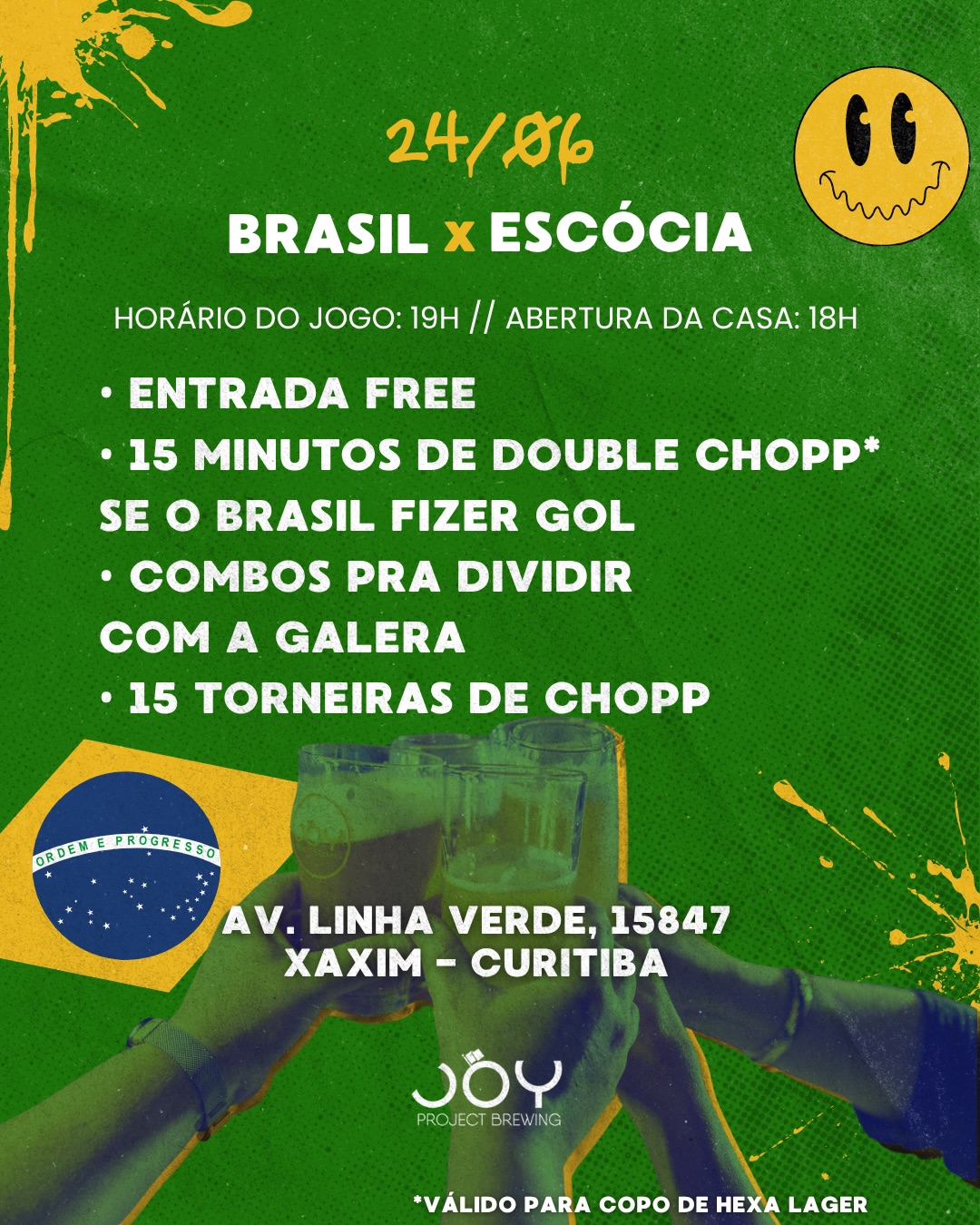 Amanhã tem Brasil x Escócia e a preparação começa antes do apito in... - Imagem 2 • Joy Project Brewing Curitiba