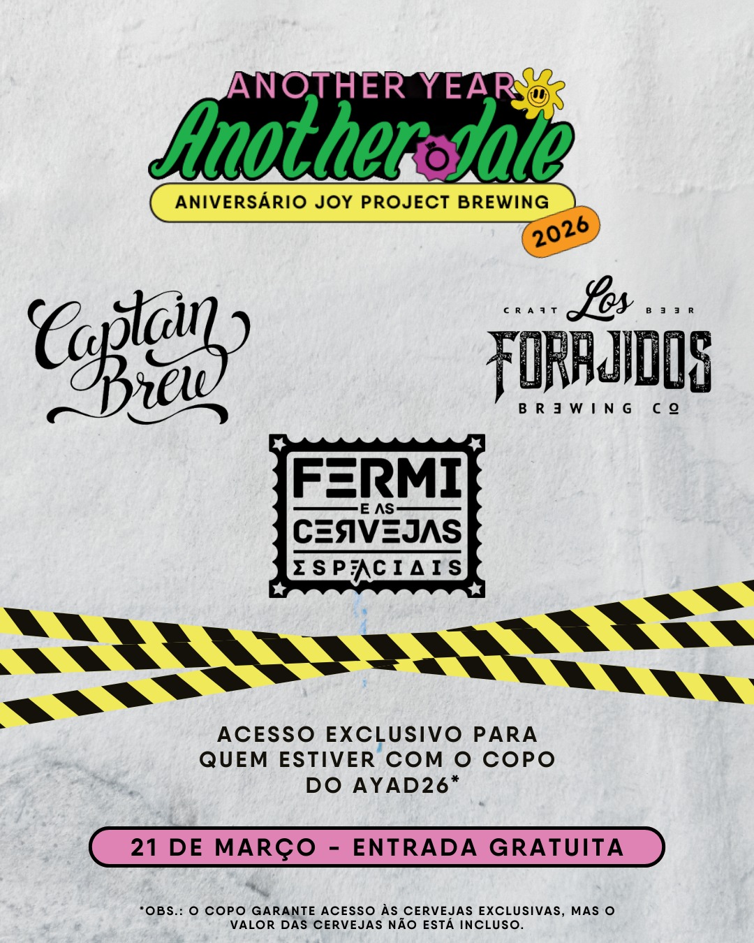 As cervejarias convidadas do AYAD 26 estão confirmadas - Imagem 2 • Joy Project Brewing Curitiba