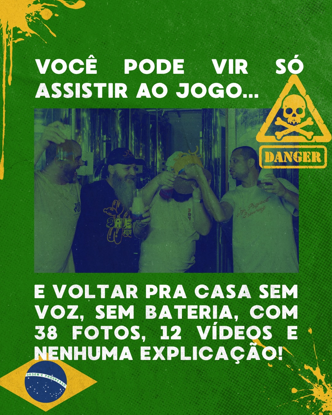 Assistir aos jogos do Brasil na Joy pode trazer alguns efeitos cola... - Imagem 6 • Joy Project Brewing Curitiba