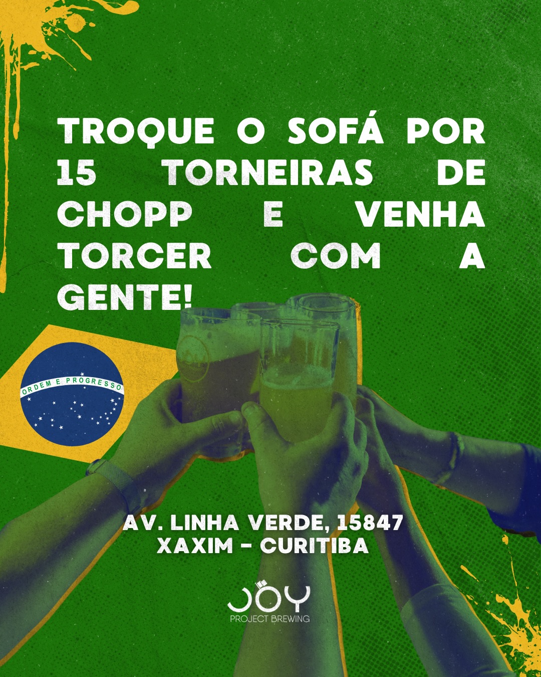 Assistir aos jogos do Brasil na Joy pode trazer alguns efeitos cola... - Imagem 7 • Joy Project Brewing Curitiba