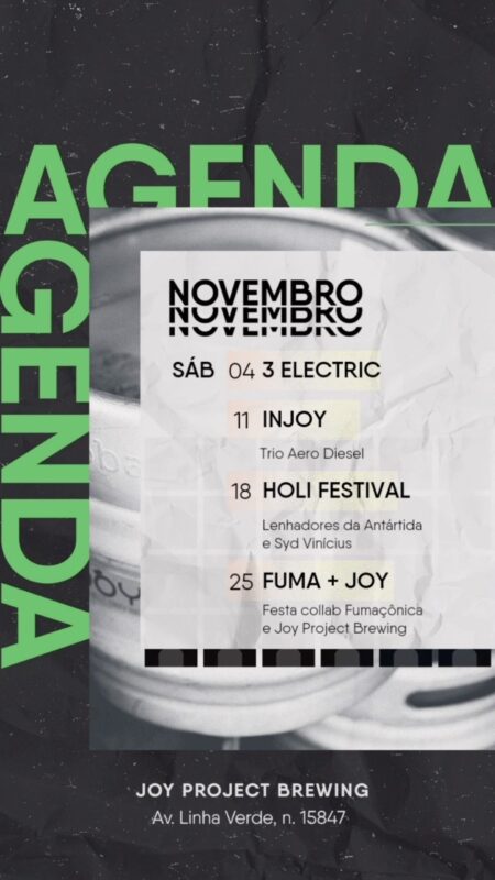 Com o pé na porta de final de ano, nossa super programação só melhora • Vídeo Reels Joy Project Brewing Curitiba