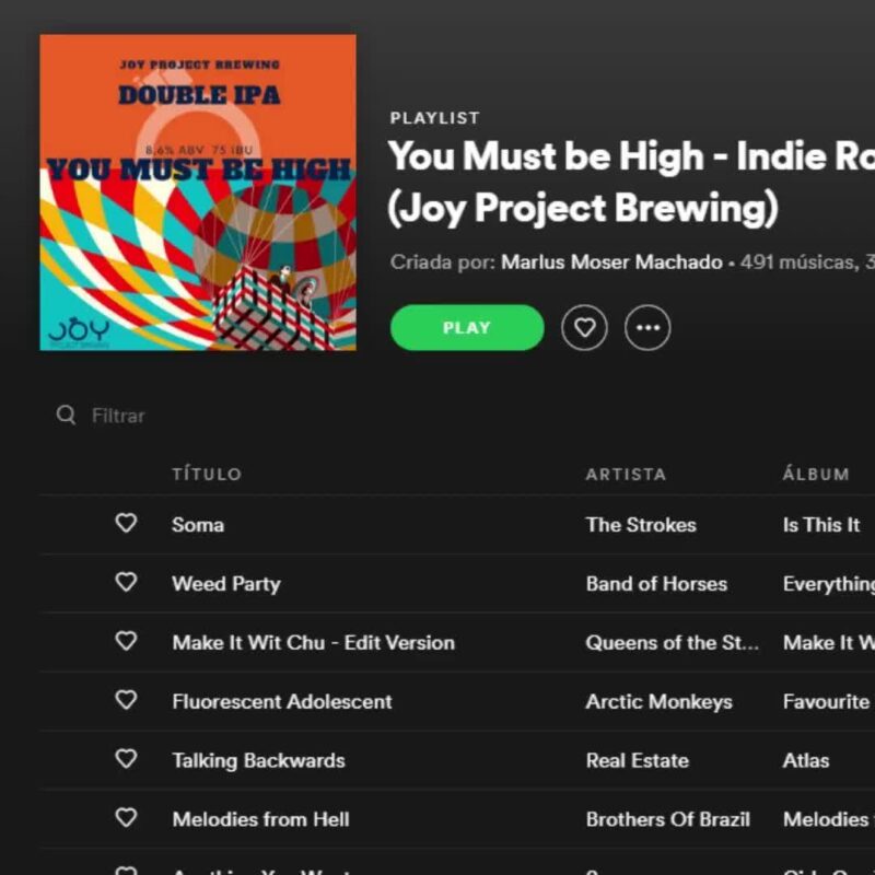 Começando a semana meio lento? Então abre o Spotify e dá play na no... • Vídeo Reels Joy Project Brewing Curitiba