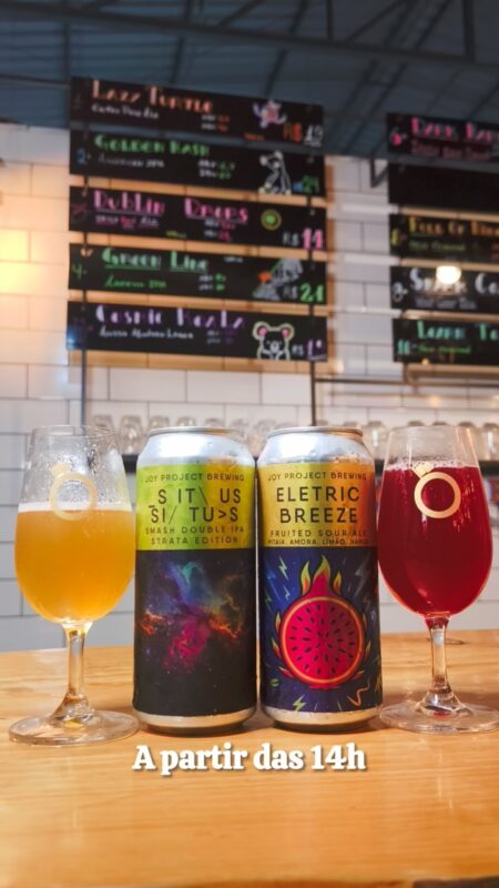 É AMANHÃ! A partir das 14h, te esperamos na fábrica pra celebrar o ... • Vídeo Reels Joy Project Brewing Curitiba