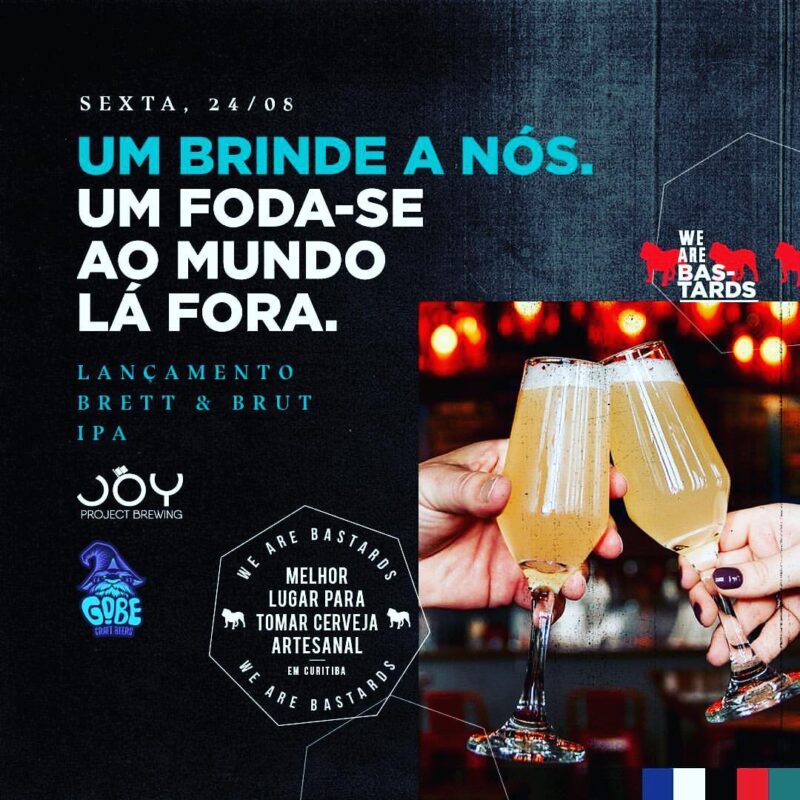 É hoje, lançamento da Brett & Brut colab com @gobecraftbeers no @we... • Joy Project Brewing Curitiba