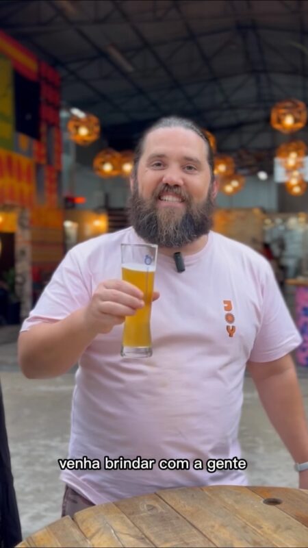 É neste sábado, 20/12, que a Joy faz o último brinde antes das férias • Vídeo Reels Joy Project Brewing Curitiba