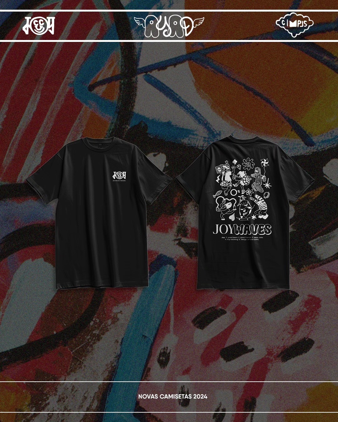 E para todo mundo ficar no estilo, tem nova leva de camisetas - Imagem 4 • Joy Project Brewing Curitiba