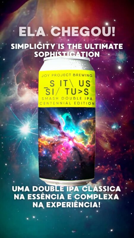 Ela chegou! SITUS – Double IPA SMASH Centennial • Vídeo Reels Joy Project Brewing Curitiba