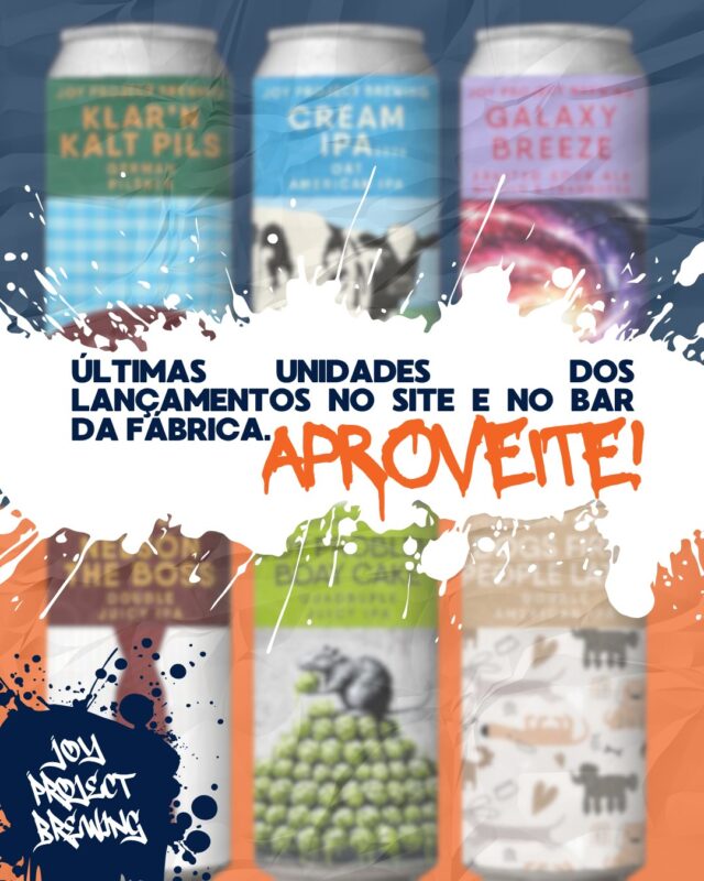 Os lançamentos já estão esgotando no site e no bar da fábrica, e vo... • Joy Project Brewing Curitiba