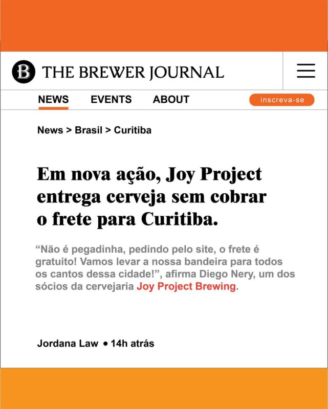 Parece mentira mas não é • Joy Project Brewing Curitiba