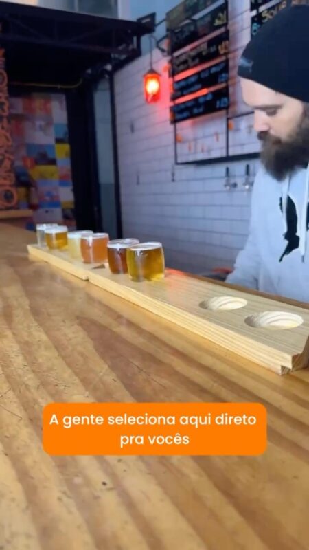 Quer provar todas as nossas cervejas em um único dia? Experimente n... • Vídeo Reels Joy Project Brewing Curitiba