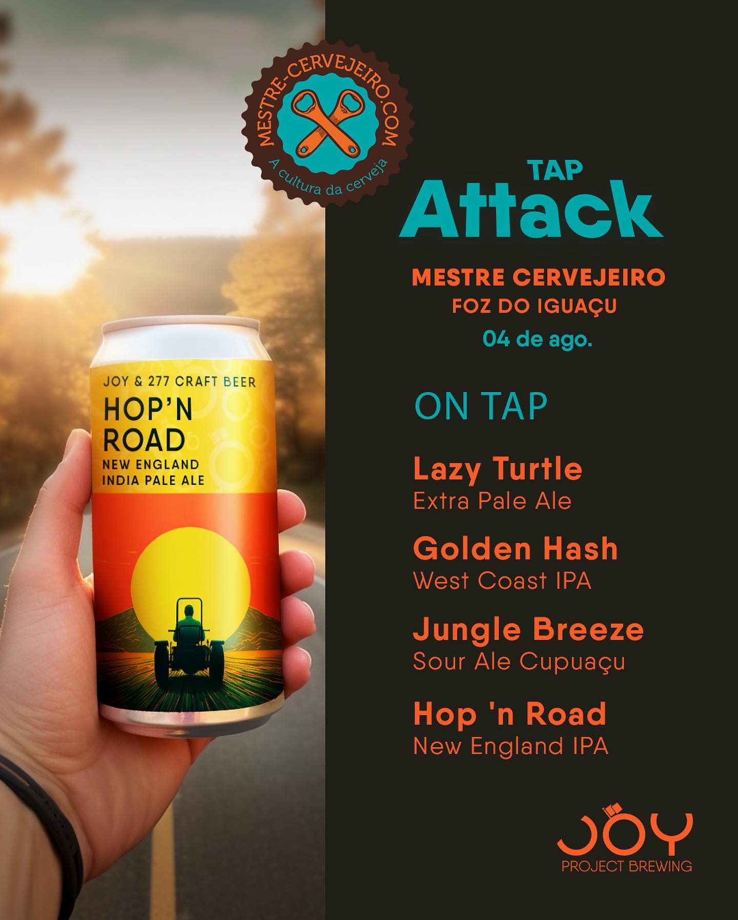 Tem DOUBLE novidade aqui na Joy! Lançamento da nossa Hop’n’Road col... - Imagem 2 • Joy Project Brewing Curitiba