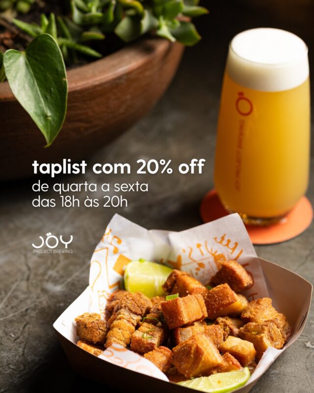 Uma porção de torresmo nesse frio… e uma cerveja da Joy do lado • Joy Project Brewing Curitiba