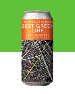 Lata ZEST GREEN LINE American IPA da Joy Project Brewing